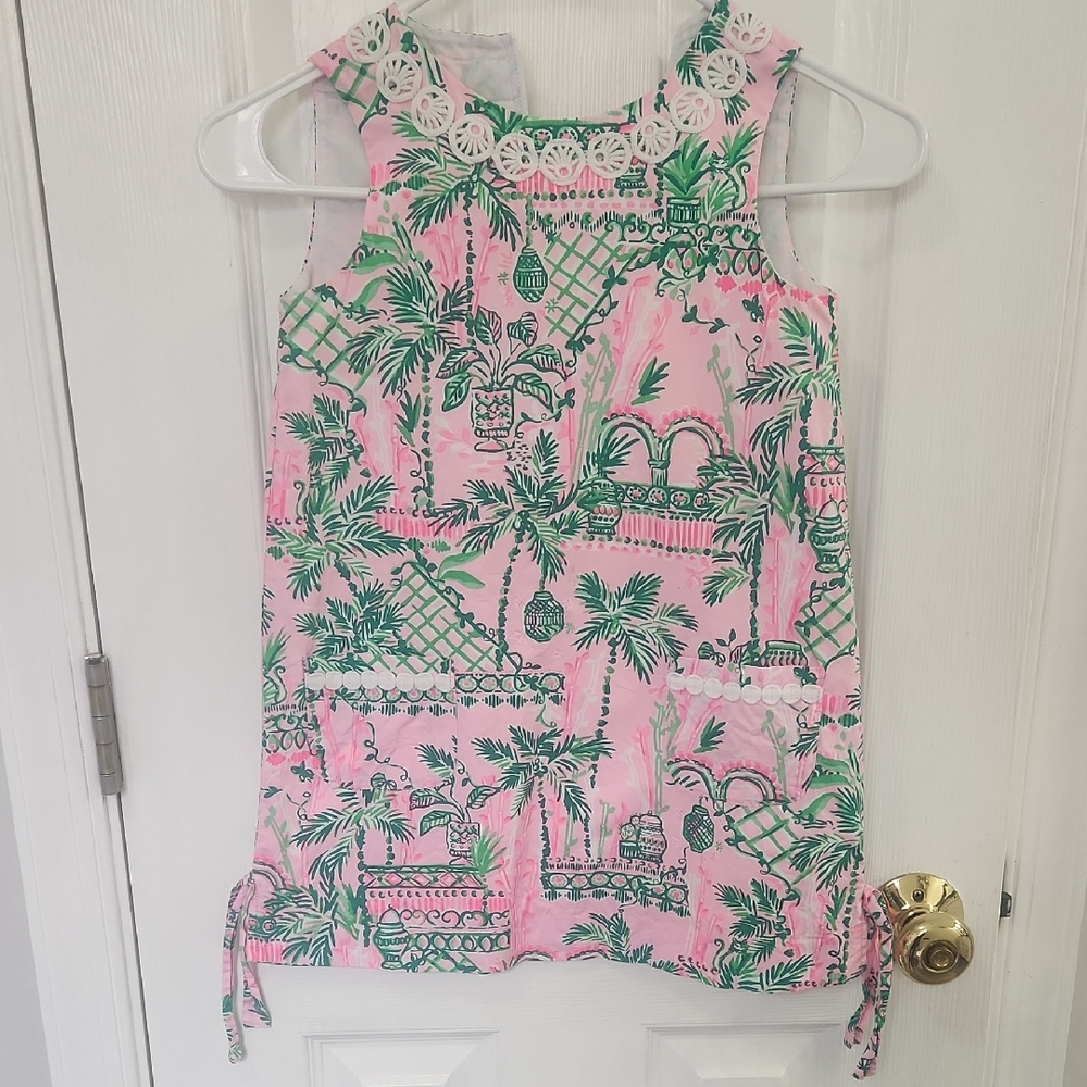 Lilly Pulitzer Pink and Green Tropical Dress